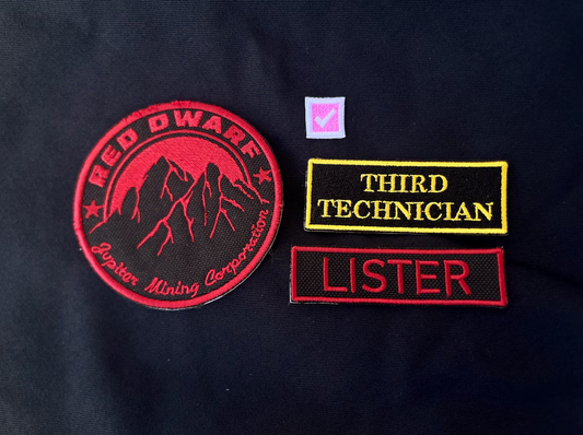 Dave Lister set of costume patches (4 pieces) Red Dwarf