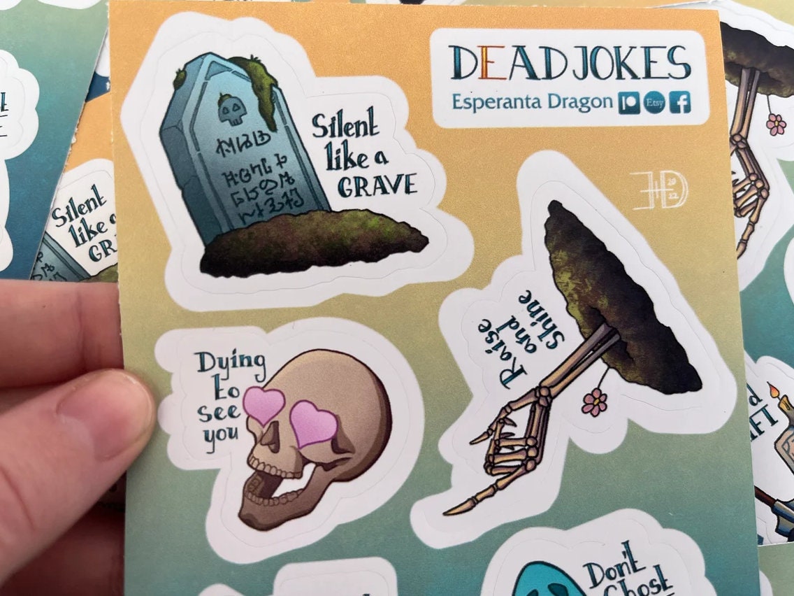 D(e)ad jokes sticker sheet
