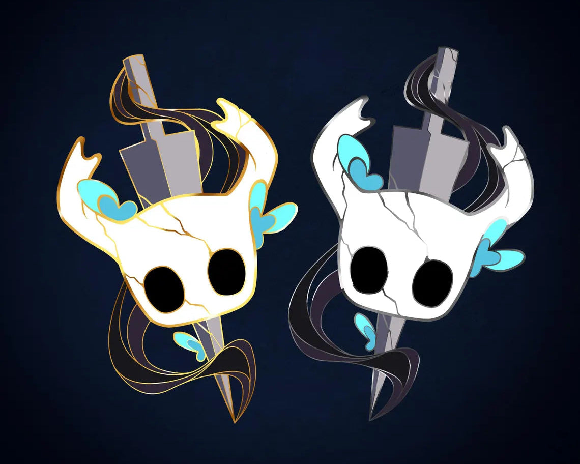 Ghost Hollow Knight enamel pin