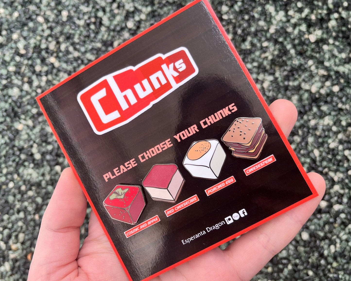 Starfield Chunks Enamel Pins Set of 4