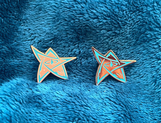 Elder Sign Star Glowing in the Dark Enamel Pin