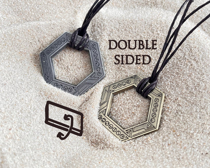 Double sided (Swapped) Bionicle Inspired Three Virtues Pendant