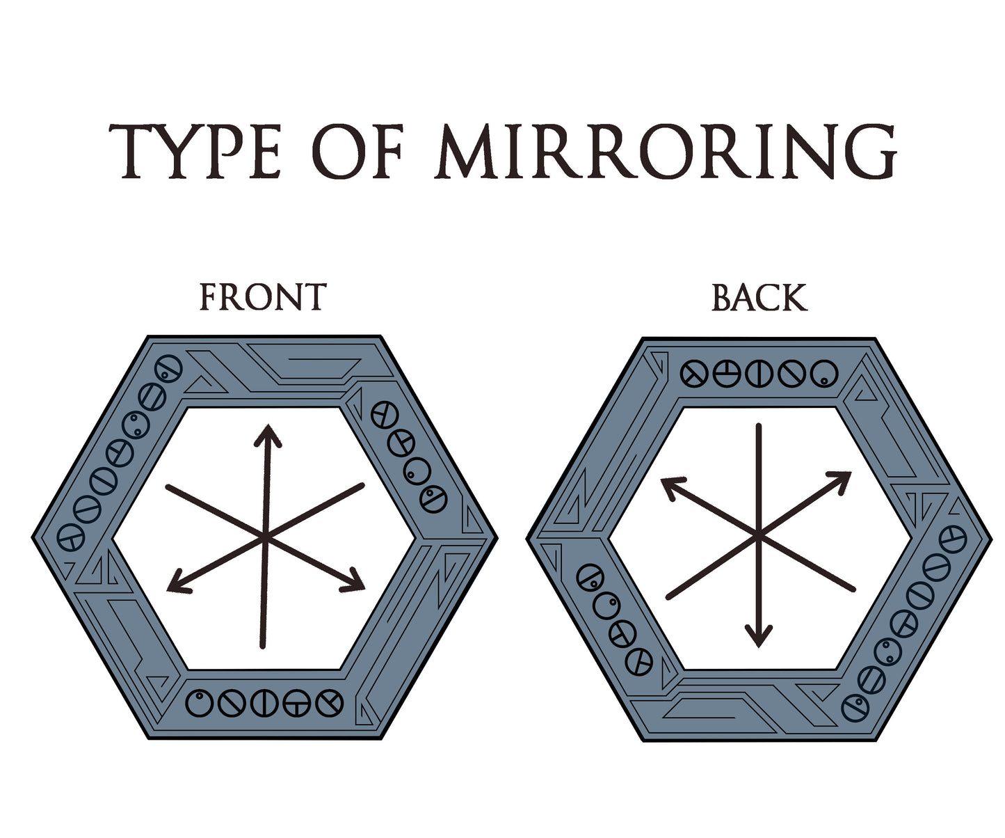 Double sided (Swapped) Bionicle Inspired Three Virtues Pendant