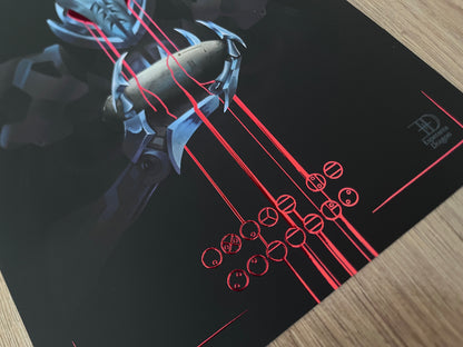 Makuta Teridax Metallic Foil print