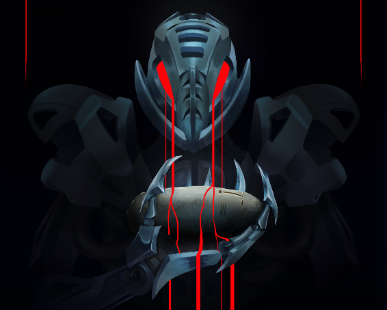 Makuta Teridax Metallic Foil print