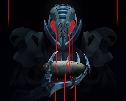 Makuta Teridax Metallic Foil print