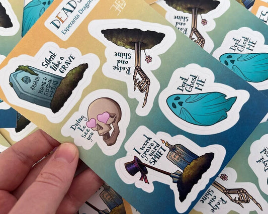 D(e)ad jokes sticker sheet