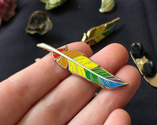 Pride Flag Feather pin