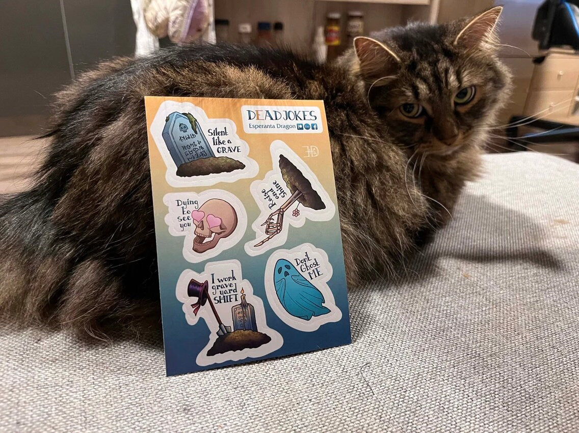 D(e)ad jokes sticker sheet