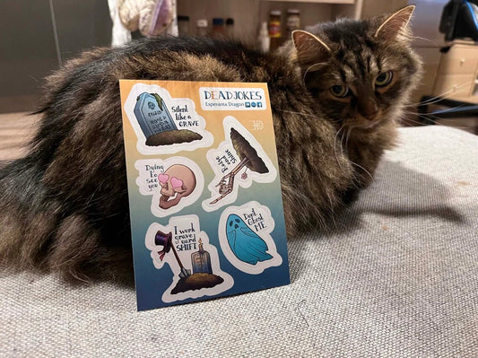 D(e)ad jokes sticker sheet
