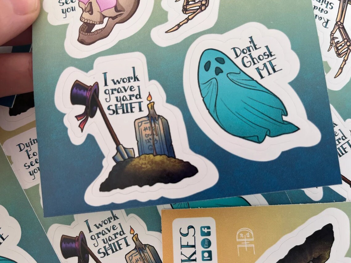 D(e)ad jokes sticker sheet