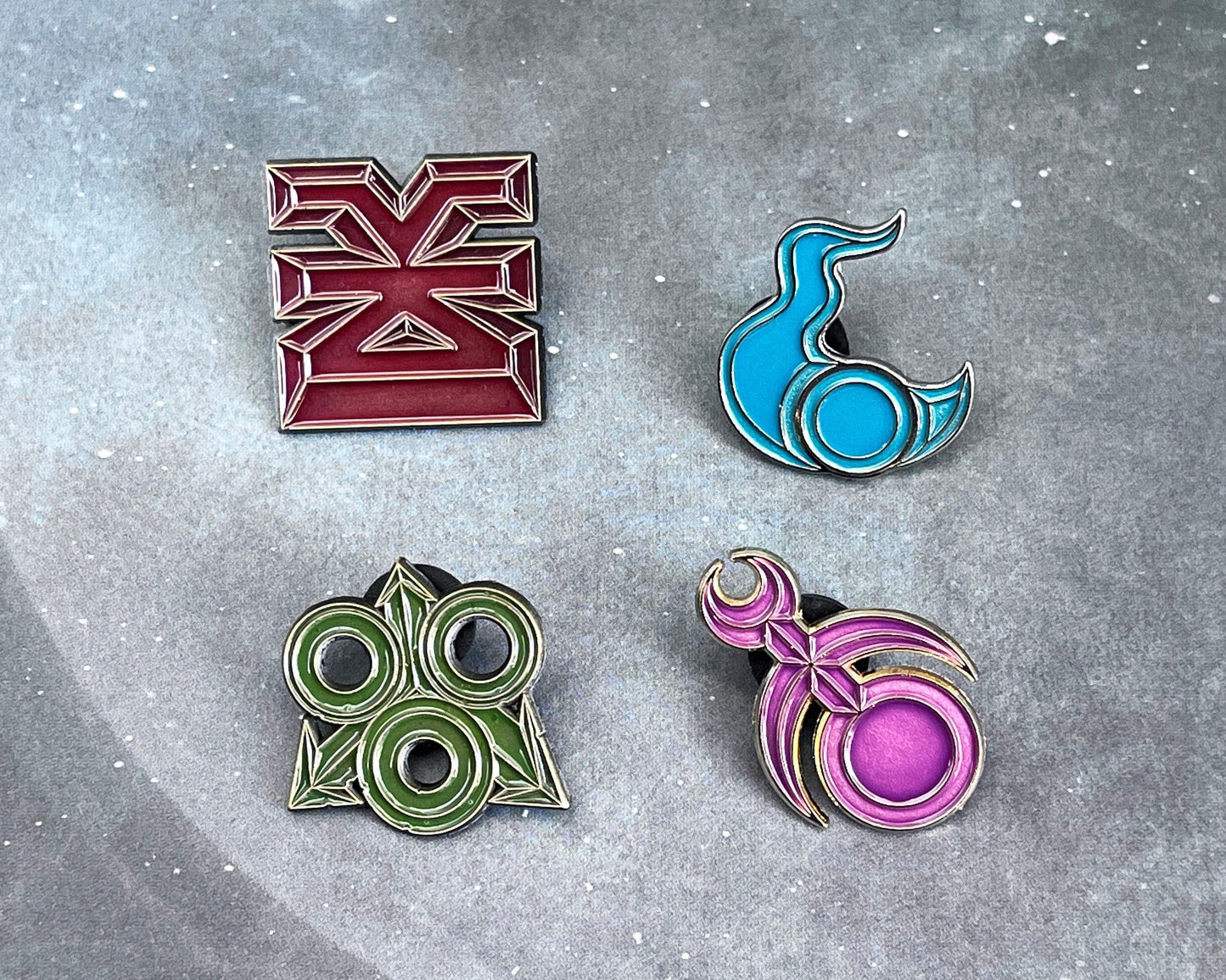 Symbols of Chaos Enamel Pin set