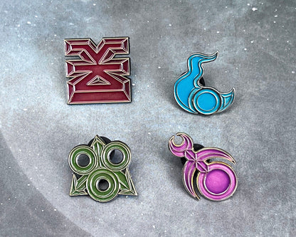 Symbols of Chaos Enamel Pin set
