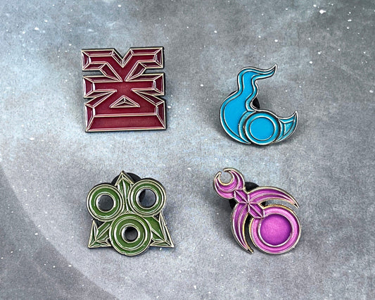 Symbols of Chaos Enamel Pin set