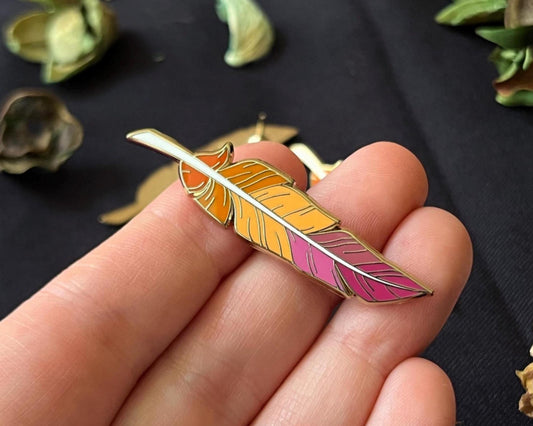 Lesbian Flag Feather pin