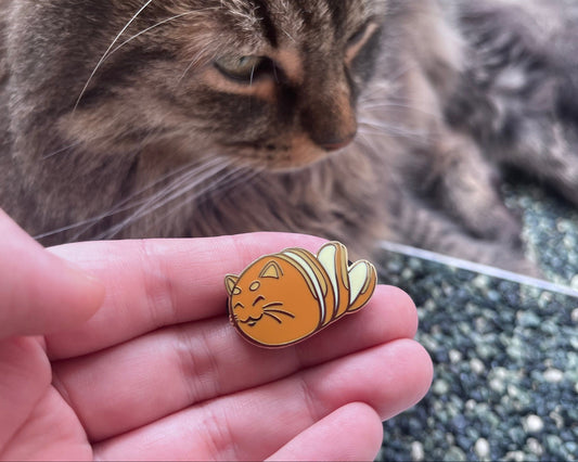 Cat Loaf enamel pin