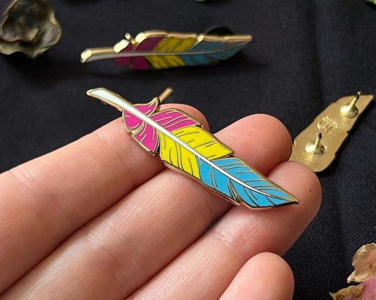 Pansexual Flag Feather Pin