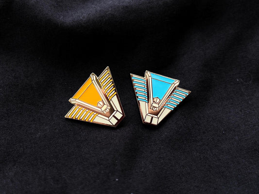 Chevron SG1 enamel pin (glow in the dark)