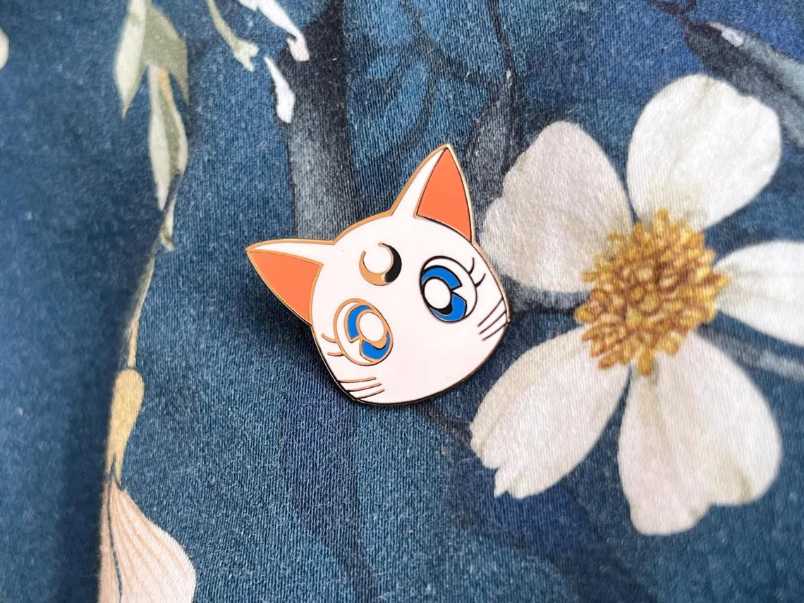 Luna and Artemis Sailor Moon enamel pin