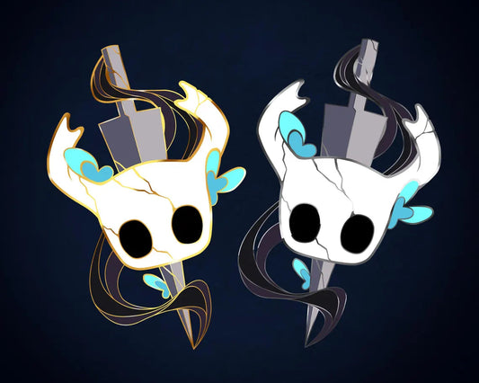 Ghost Hollow Knight enamel pin